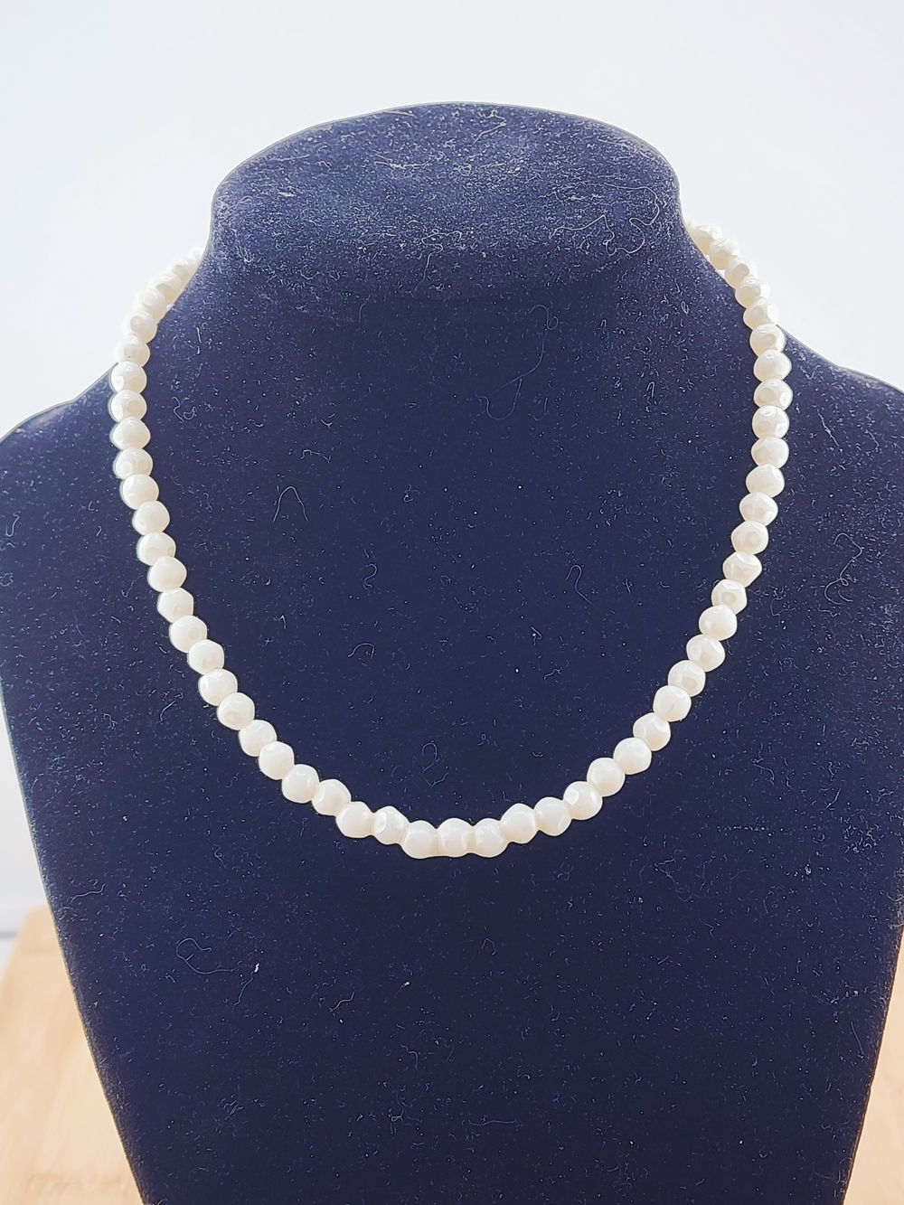 15in Adjustable Classic White Pearl Necklace - Elegant Women Jewelry 0552